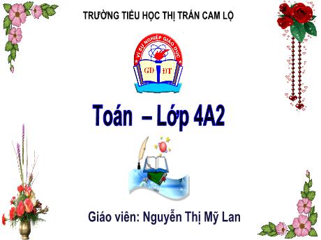 Bài giảng Toán 4 - Bài: Diện tích hình bình hành - Năm học 2021-2022 - Nguyễn Thị Mỹ Lan