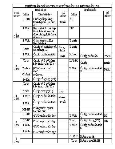 Kế hoạch bài dạy các môn Lớp 4 - Tuần 35 - Năm học 2023-2024 - Trường Tiểu học Cẩm Phúc